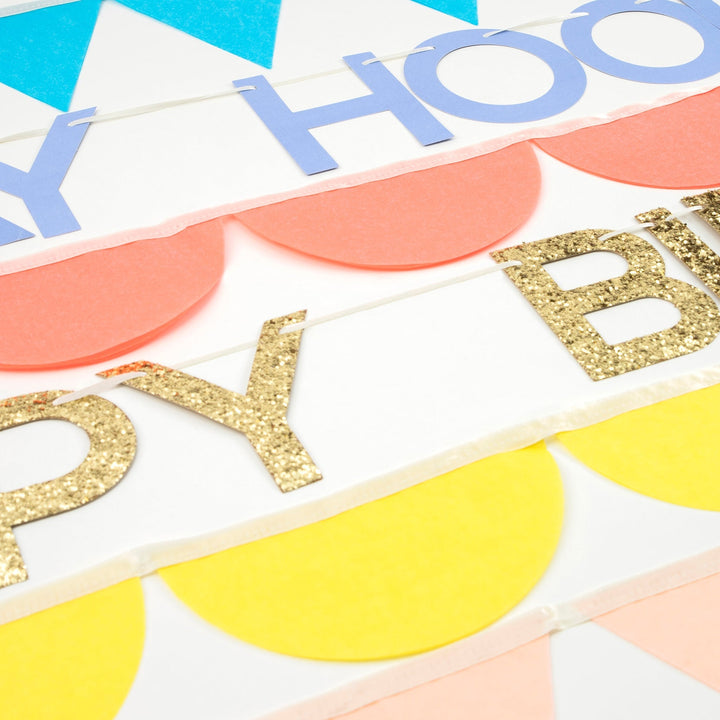 RAINBOW BIRTHDAY GARLAND DECORATION SET Meri Meri Garlands & Banners Bonjour Fete - Party Supplies
