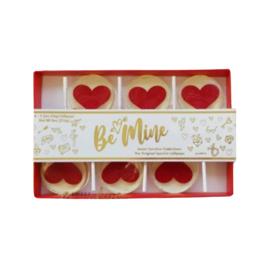 RED HEART VALENTINE'S DAY LOLLIPOP BOX Sweet Caroline Confections Candy Bonjour Fete - Party Supplies