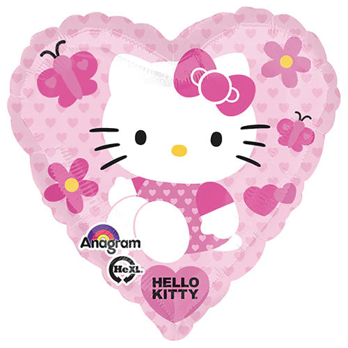 HEART HELLO KITTY BALLOON Anagram Balloons Bonjour Fete - Party Supplies