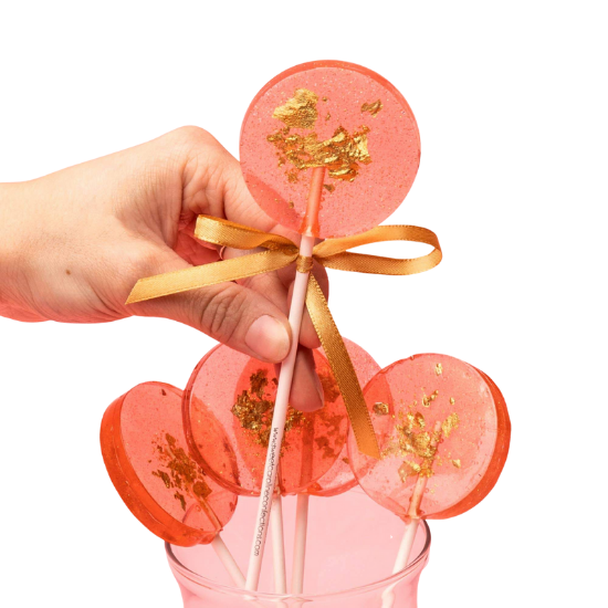 ROSÉ WINE SPARKLE LOLLIPOP Sweet Caroline Confections Candy Bonjour Fete - Party Supplies