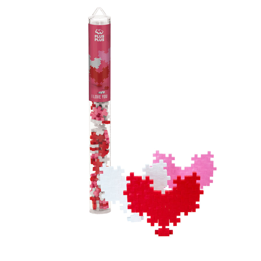 PLUS PLUS I LOVE YOU MINI MAKER PUZZLE TUBE Plus Plus Kid's Party Favors Bonjour Fete - Party Supplies