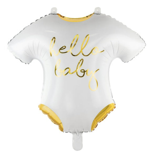 HELLO BABY ROMPER FOIL BALLOON Party Deco Bonjour Fete - Party Supplies