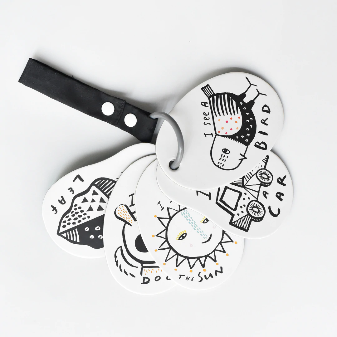 STROLLER CARDS - I SEE ON A WALK BY WEE GALLERY Wee Gallery Baby Bonjour Fete - Party Supplies