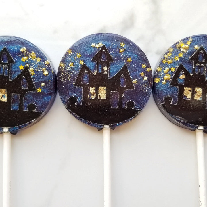Halloween Haunted House Blackberry Flavored Lollipop Bonjour Fete Party Supplies Halloween Party Favors & Boo Baskets