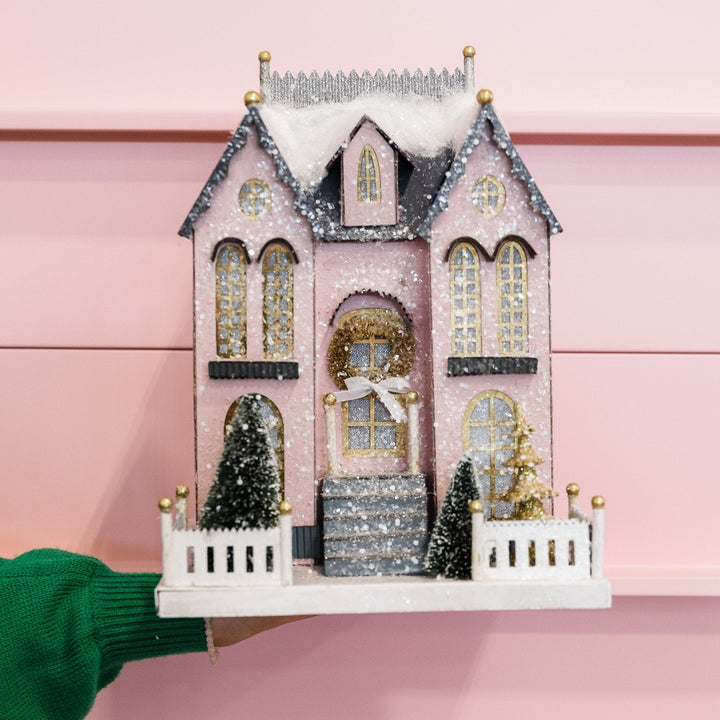 PASTEL PINK MANOR Cody Foster Co. Christmas House Bonjour Fete - Party Supplies