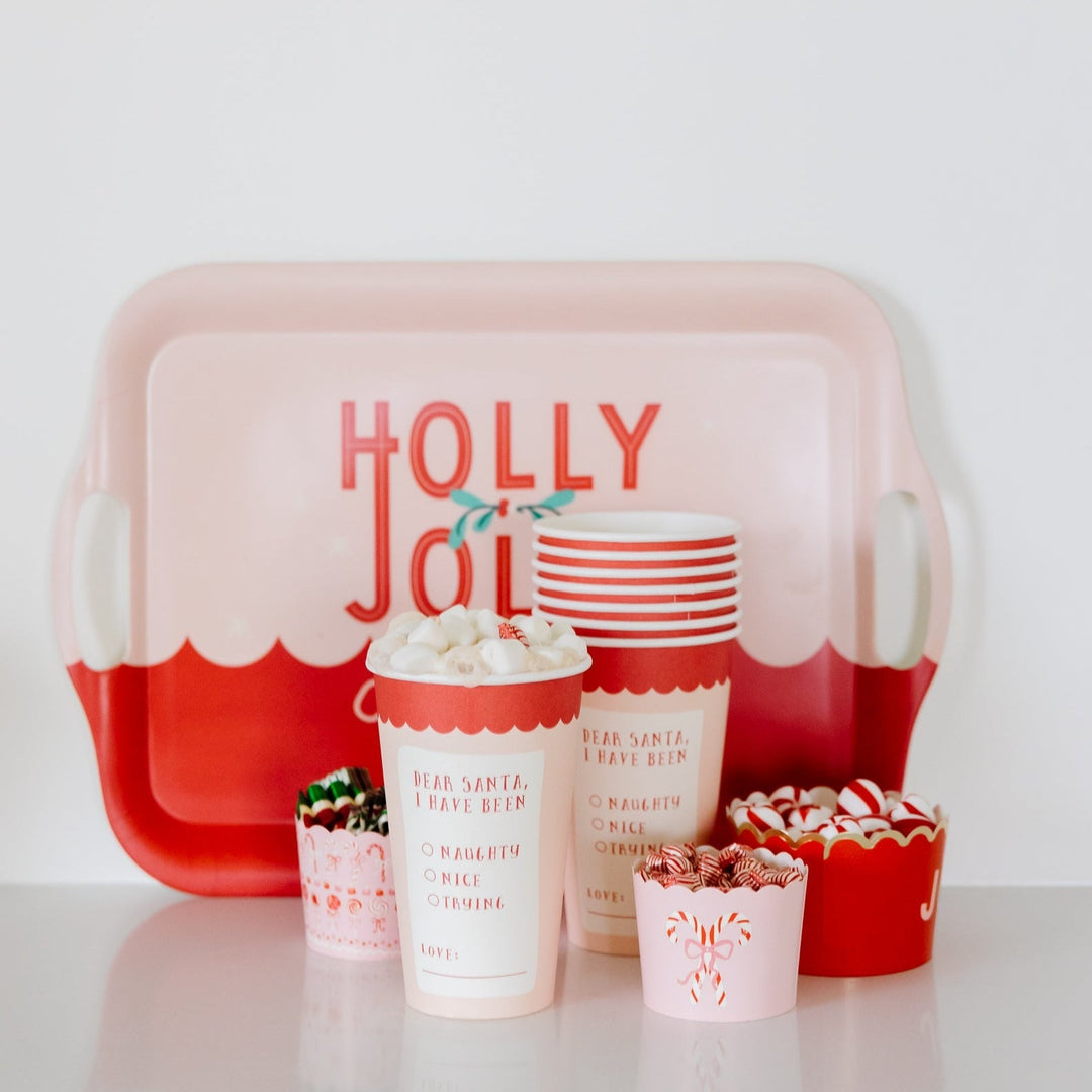 PINK CANDY CANES FOOD CUPS My Mind’s Eye Christmas Baking Bonjour Fete - Party Supplies