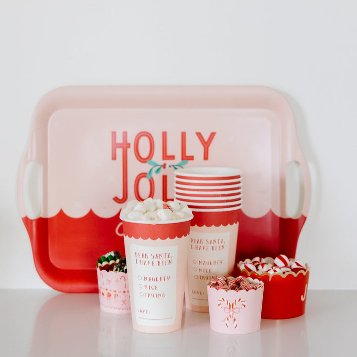 PINK CANDY CANES FOOD CUPS My Mind’s Eye Christmas Baking Bonjour Fete - Party Supplies
