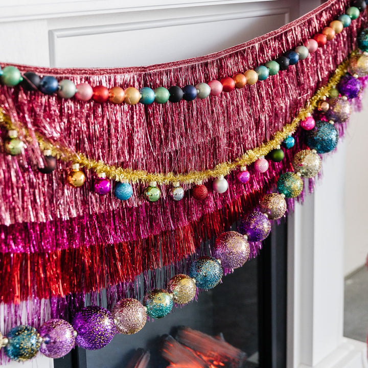 MERCURY GLASS STUBBLED GARLAND Glitterville Tree Garland Bonjour Fete - Party Supplies