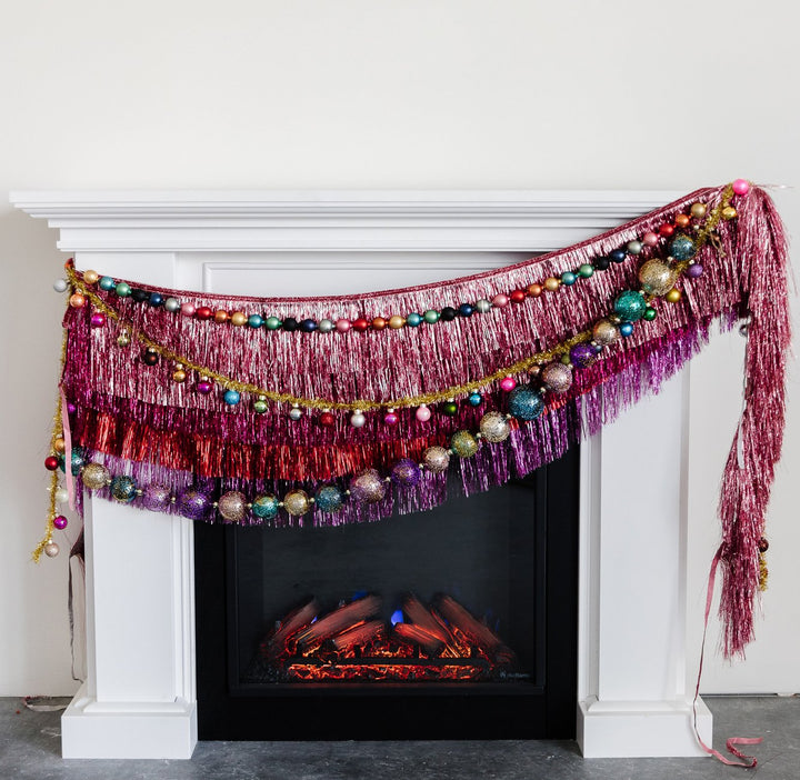 MERCURY GLASS STUBBLED GARLAND Glitterville Tree Garland Bonjour Fete - Party Supplies