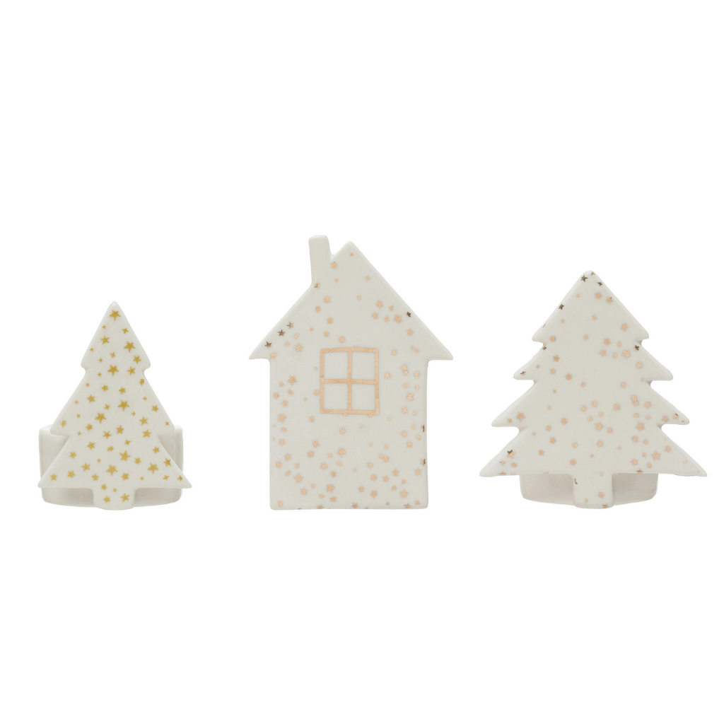 STONEWARE TREE Creative Co-op CHRISTMAS DECOR Bonjour Fete - Party Supplies