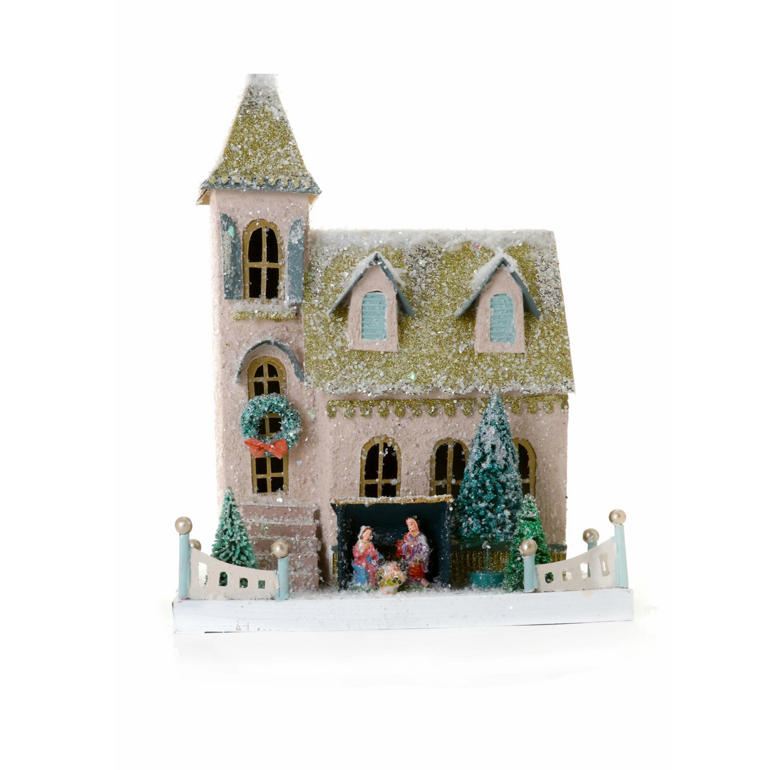 CHURCH OF NATIVITY Cody Foster Co. Christmas House Bonjour Fete - Party Supplies