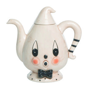 JOHANNA PARKER VINTAGE HALLOWEEN GHOST TEAPOT Bonjour Fete - Party Supplies