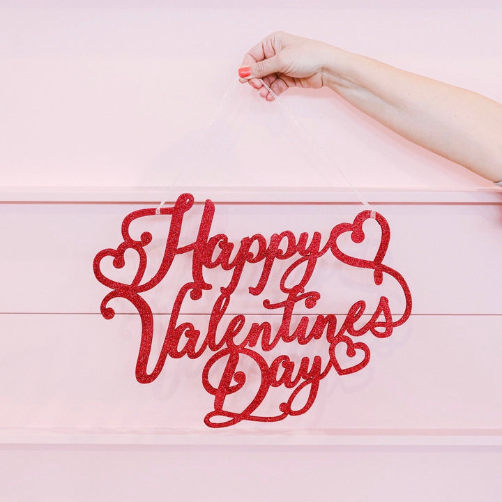 HAPPY VALENTINE'S DAY SIGN Bethany Lowe Designs Valentine's Day Decor Bonjour Fete - Party Supplies