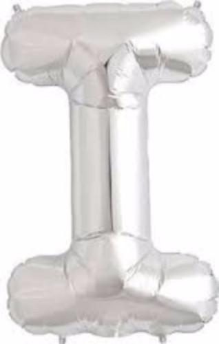 LETTER I FOIL BALLOON Northstar Balloons Balloon 16" / Metallic Silver Bonjour Fete - Party Supplies