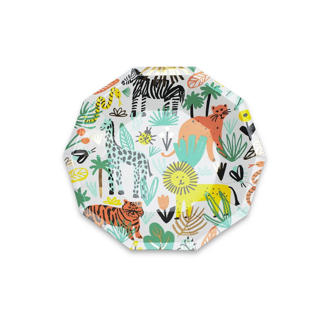 INTO THE WILD JUNGLE SMALL PLATES Daydream Society Plates Bonjour Fete - Party Supplies