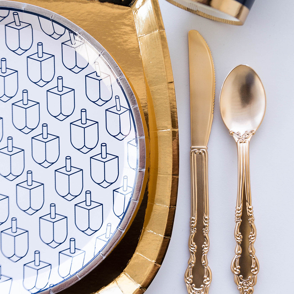 DREIDEL DINNER PLATES Jollity & Co. + Daydream Society Plates Bonjour Fete - Party Supplies