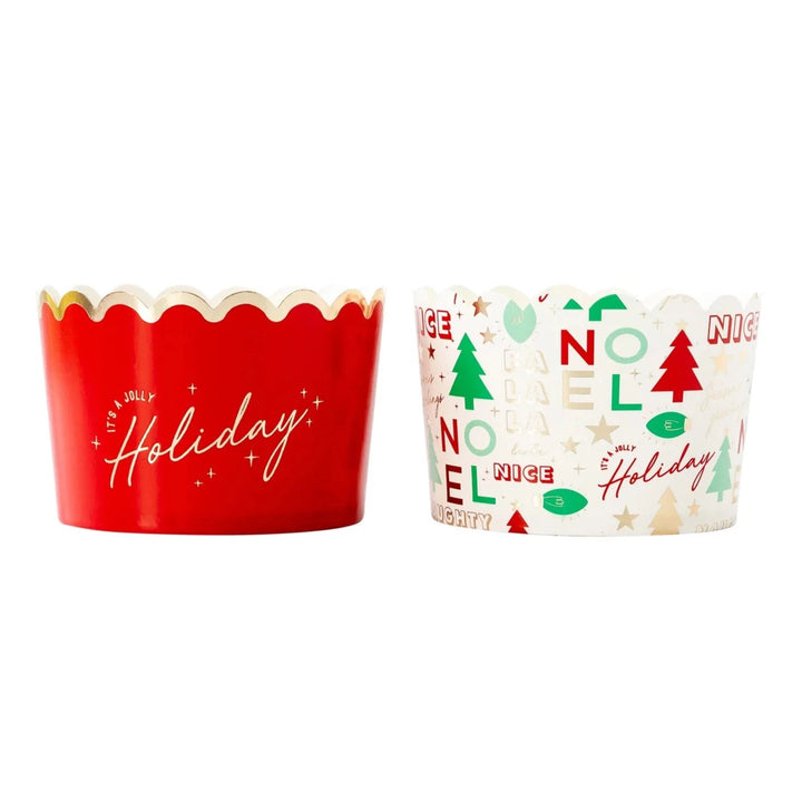JOLLY HOLIDAY JUMBO FOOD CUPS My Mind’s Eye Christmas Holiday Baking Bonjour Fete - Party Supplies