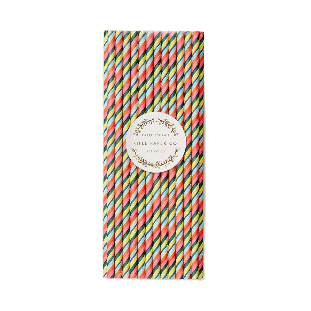 FELIZ PAPER STRAWS Rifle Paper Co. STRAWS Bonjour Fete - Party Supplies