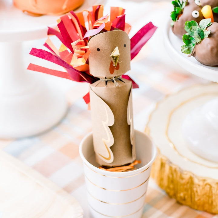 THANKSGIVING TURKEY TABLE CRACKERS Meri Meri Thanksgiving Favors Bonjour Fete - Party Supplies