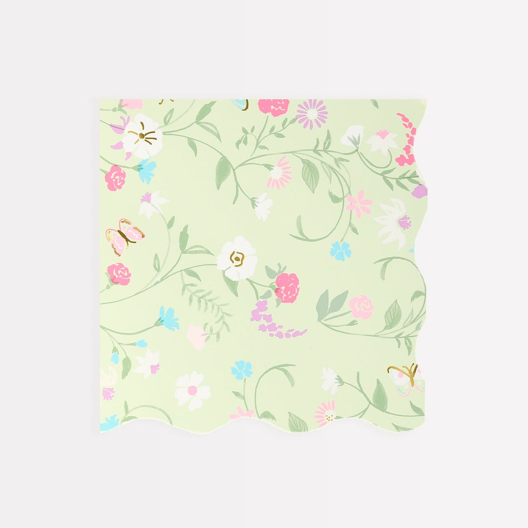 LADUREE PARIS FLORAL SMALL NAPKINS Meri Meri Napkins Bonjour Fete - Party Supplies