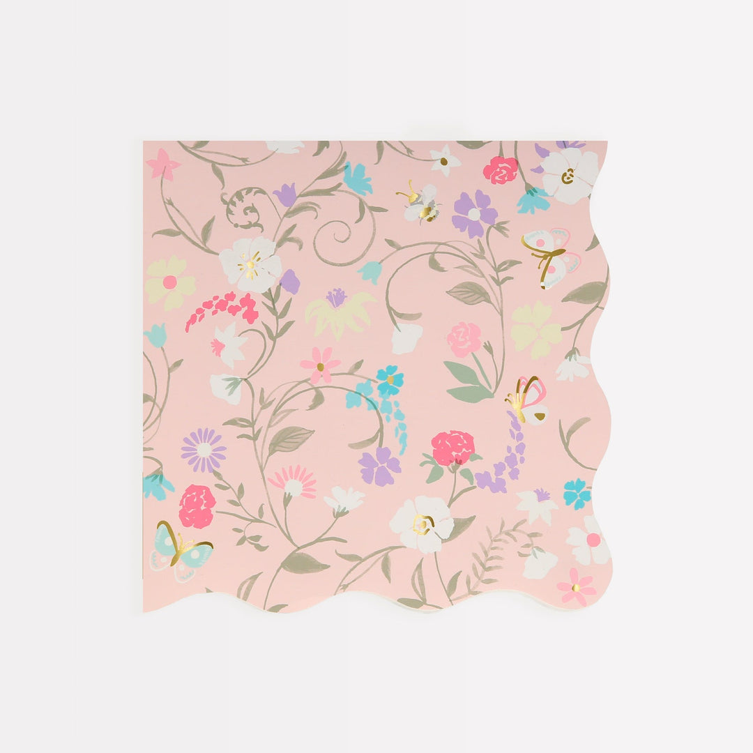 LADUREE PARIS FLORAL SMALL NAPKINS Meri Meri Napkins Bonjour Fete - Party Supplies