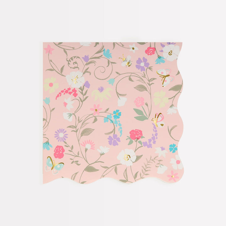 LADUREE PARIS FLORAL SMALL NAPKINS Meri Meri Napkins Bonjour Fete - Party Supplies