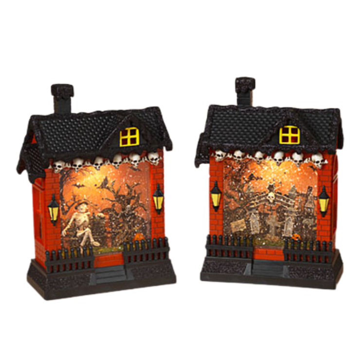 LIGHTED SPINNING WATER LANTERN SET The Gerson Companies Halloween Party Decorations Bonjour Fete - Party Supplies