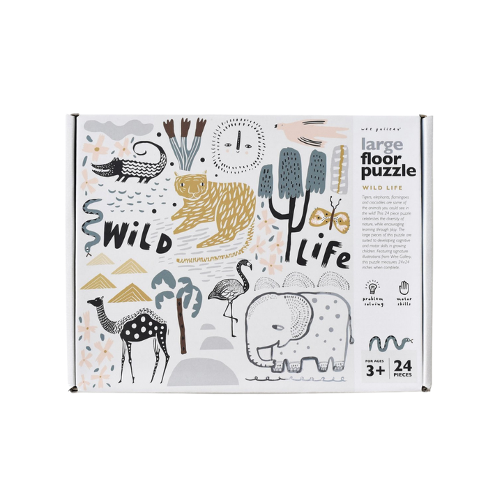 WILD LIFE FLOOR PUZZLE Wee Gallery Toy Bonjour Fete - Party Supplies