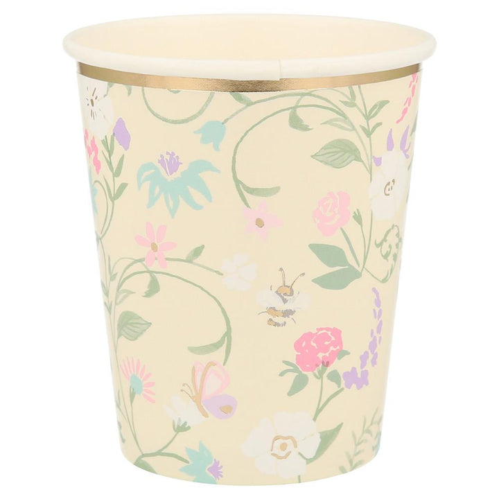 LADURE PARIS FLORAL CUPS Meri Meri Cups Bonjour Fete - Party Supplies