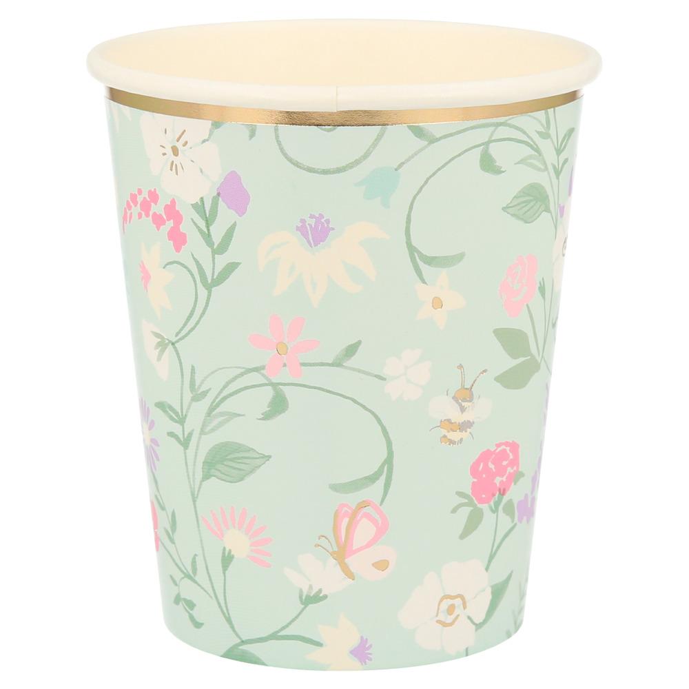 LADURE PARIS FLORAL CUPS Meri Meri Cups Bonjour Fete - Party Supplies