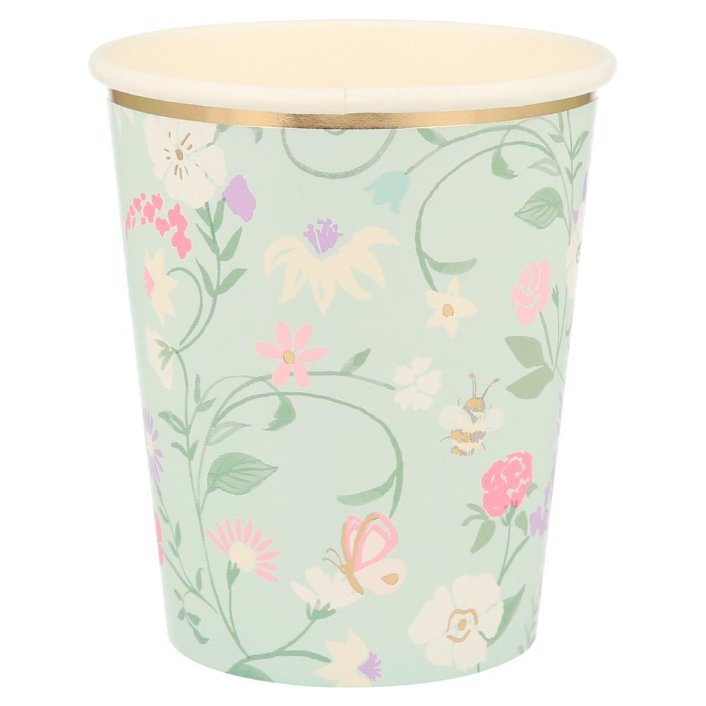 LADURE PARIS FLORAL CUPS Meri Meri Cups Bonjour Fete - Party Supplies