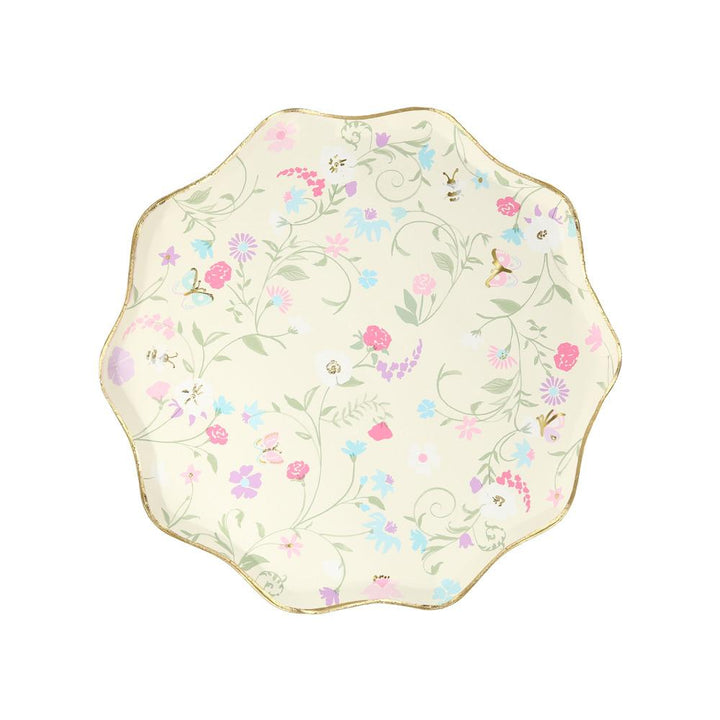 LADURE PARIS FLORAL SIDE PLATES Meri Meri Plates Bonjour Fete - Party Supplies