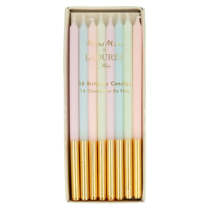 LADURE PARIS GOLD LEAF TAPERED CANDLES Meri Meri Home Candle Bonjour Fete - Party Supplies