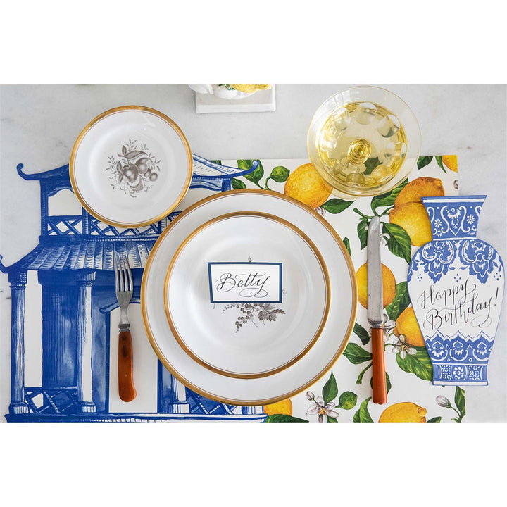 LEMON PLACEMATS Hester & Cook Table Covers & Placemats Bonjour Fete - Party Supplies