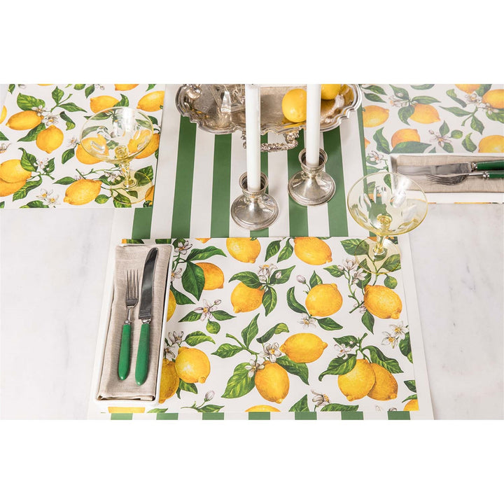 LEMON PLACEMATS Hester & Cook Table Covers & Placemats Bonjour Fete - Party Supplies