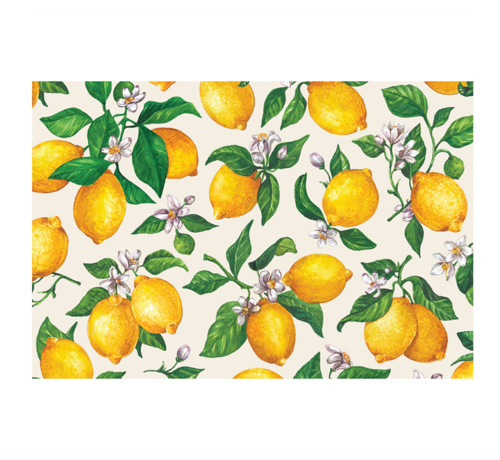 LEMONS PLACEMAT Hester & Cook Bonjour Fete - Party Supplies