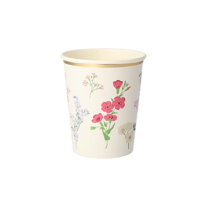 ENGLISH GARDEN FLORAL PARTY CUPS Meri Meri Cups Bonjour Fete - Party Supplies