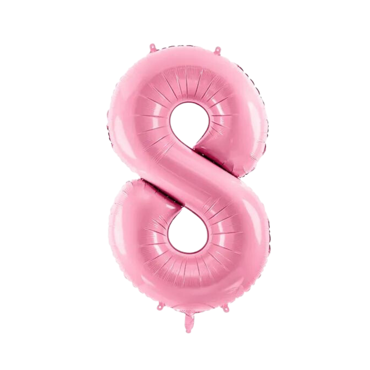 NUMBER 8 FOIL BALLOON LA Balloons Balloons 34" / Light Pink Bonjour Fete - Party Supplies