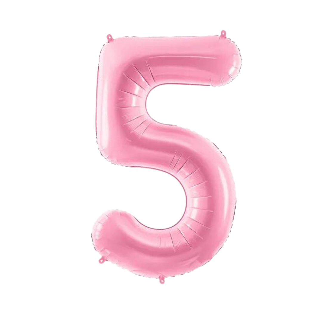 NUMBER 5 FOIL BALLOON LA Balloons Balloon 34" / Light Pink Bonjour Fete - Party Supplies