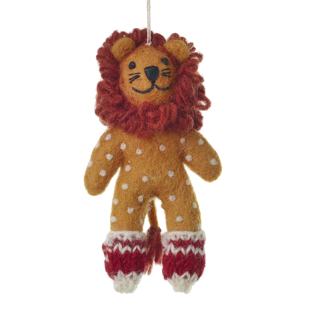 ENDANGERED FRIENDS ORNAMENTS - LION Accent Decor Christmas Ornament Bonjour Fete - Party Supplies