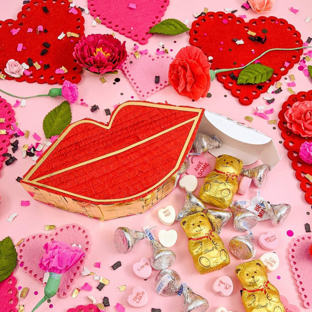 MINI LIPS HANDMADE PIÑATA FAVOR Lula Flora Mini Pinatas Bonjour Fete - Party Supplies