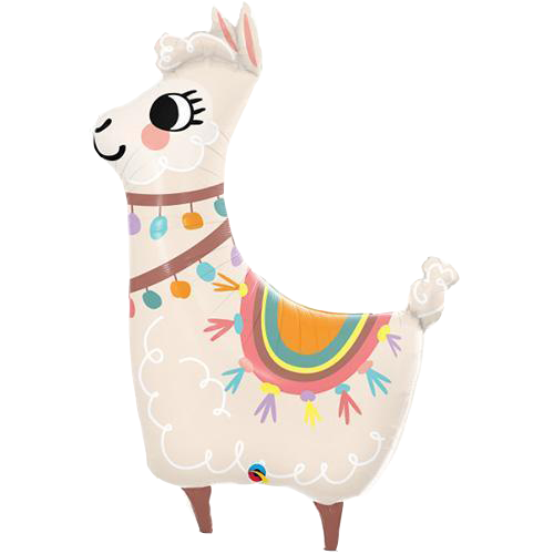 LLAMA FOIL BALLOON Qualatex Balloon Bonjour Fete - Party Supplies