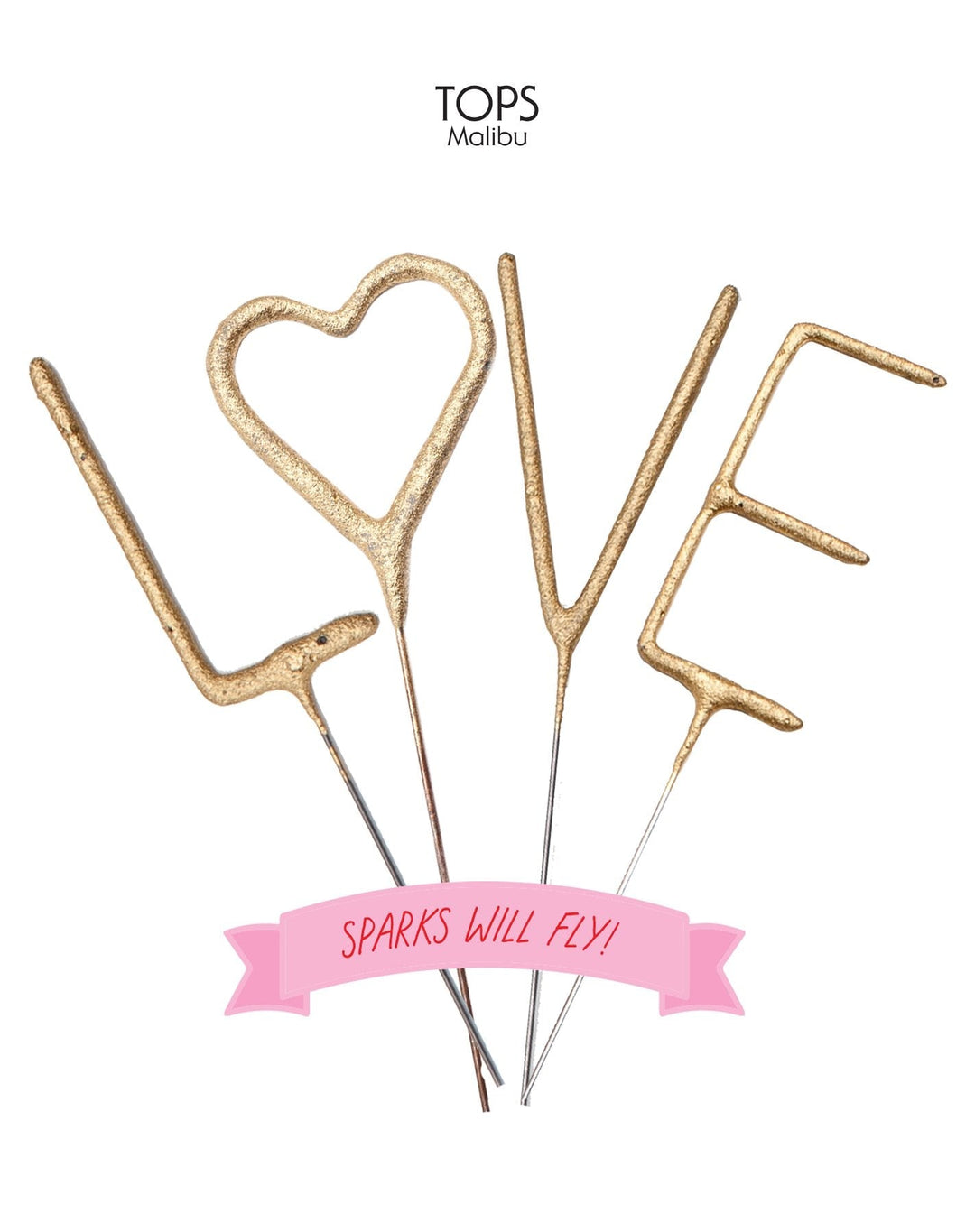 LOVE SPARKLER TOPS Malibu Sparkler Bonjour Fete - Party Supplies