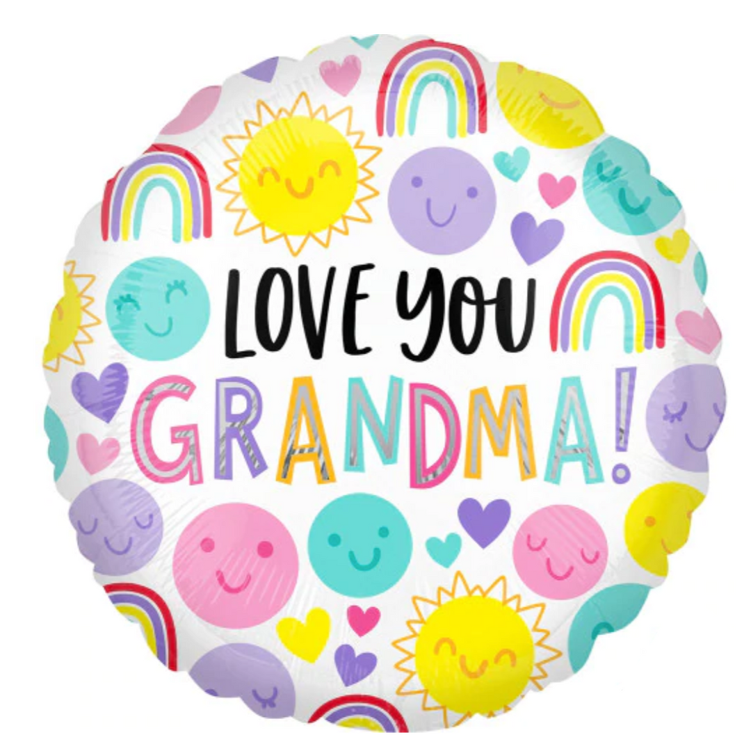 LOVE YOU GRANDMA BALLOON Anagram Balloons Balloon Bonjour Fete - Party Supplies