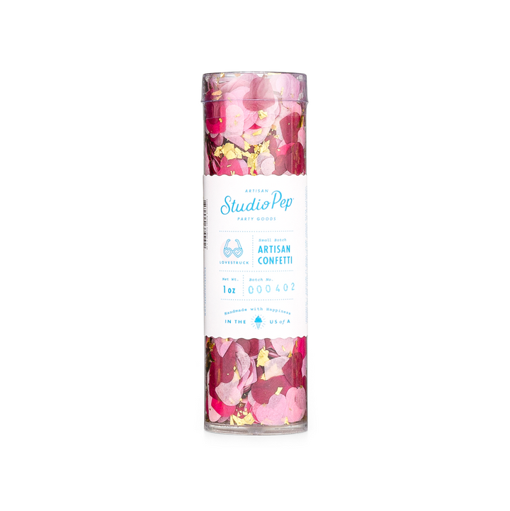 LOVESTRUCK ARTISAN CONFETTI Studio Pep Confetti Tube - 1 oz Bonjour Fete - Party Supplies