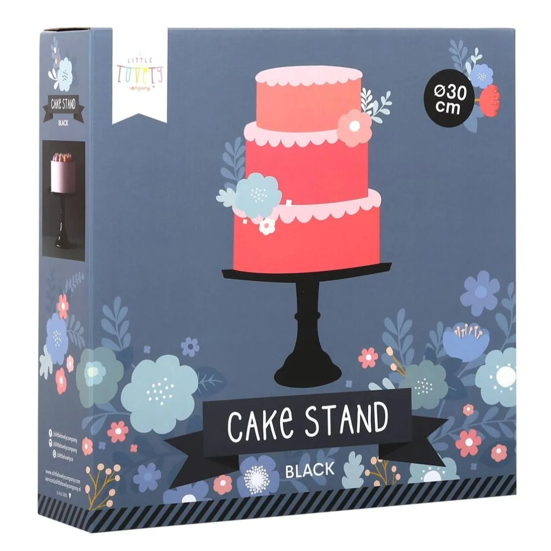 BLACK MELAMINE LARGE CAKE STAND A Little Lovely Company Cake Stands Bonjour Fete - Party Supplies