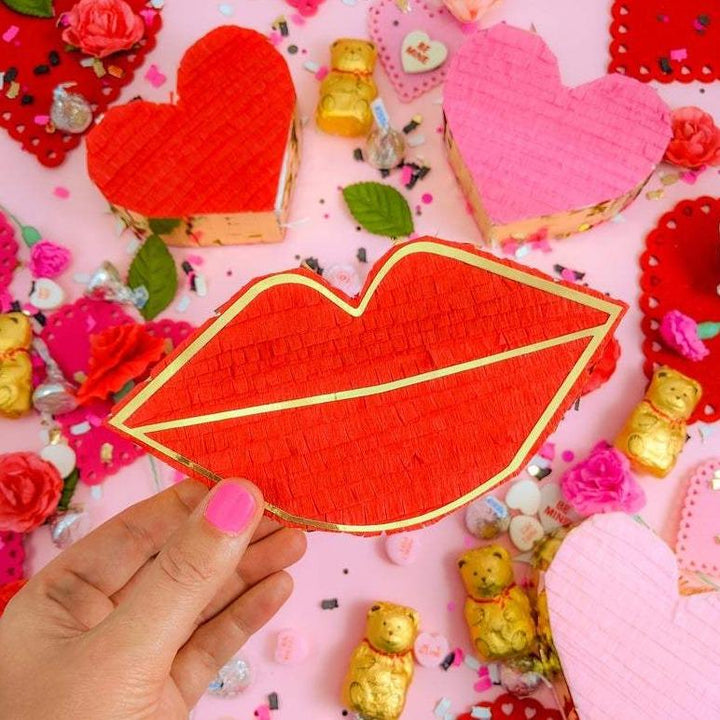 MINI LIPS HANDMADE PIÑATA FAVOR Lula Flora Mini Pinatas Bonjour Fete - Party Supplies