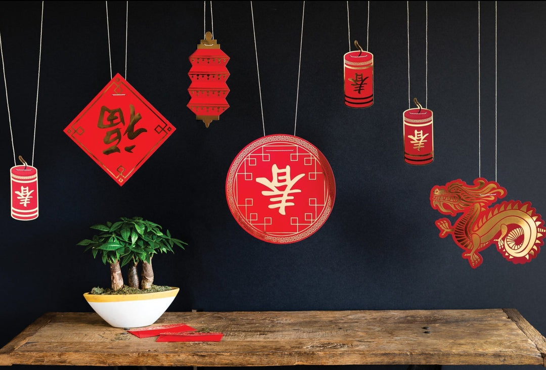 LUNAR NEW YEAR DECORATIONS My Mind’s Eye Lunar New Year Bonjour Fete - Party Supplies