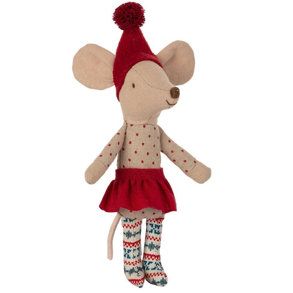 CHRISTMAS MOUSE IN MATCHBOX- BIG SISTER Maileg Christmas Toy Bonjour Fete - Party Supplies