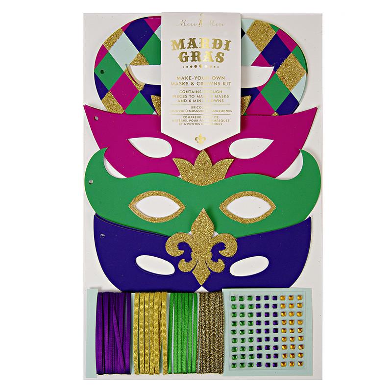 MASK AND CROWN KIT Meri Meri Party Hats Bonjour Fete - Party Supplies